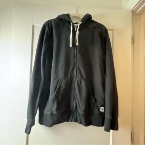 Roots 73 Hoodie Large Men’s Black Full Zip Warm Hooded Sweatshirt